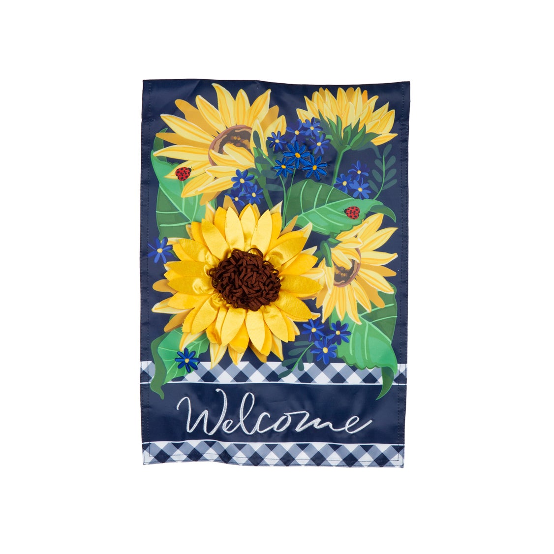 Sunflower Welcome Applique Garden Flag | MyEvergreen