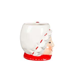 Ceramic Cup, 20 Oz, Shaped Mrs. Santa