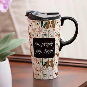 Ceramic Travel Cup w/box, 17 OZ - My Kids Have Paws – Brissonté