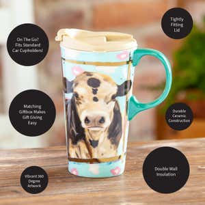 Myrtle Ceramic Travel Coffee Mug