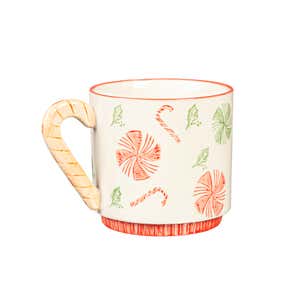 Candy Cane Camp Mug, Holiday Camp Mug