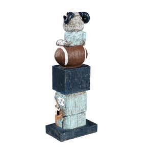 North Carolina Tarheels Tiki Team Totem Garden Statue