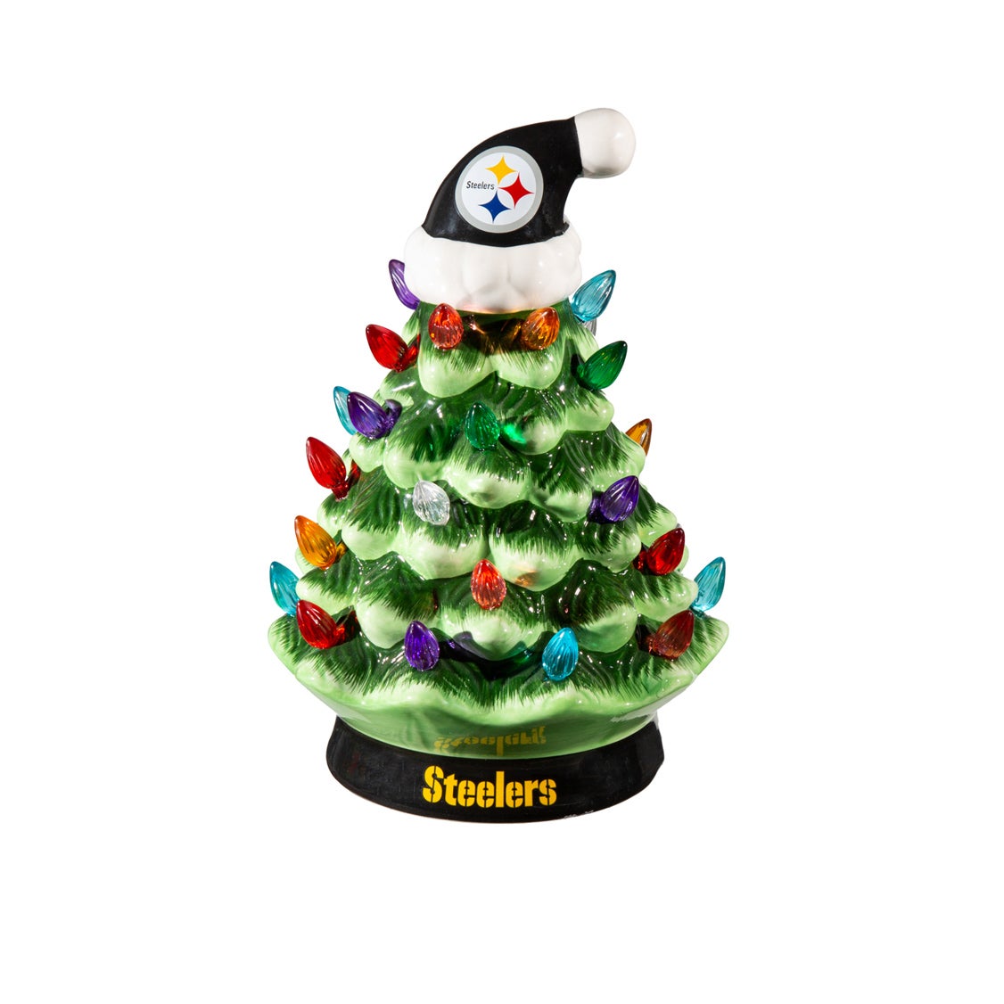 Pittsburgh Steelers LED Ceramic Christmas Tree 8"