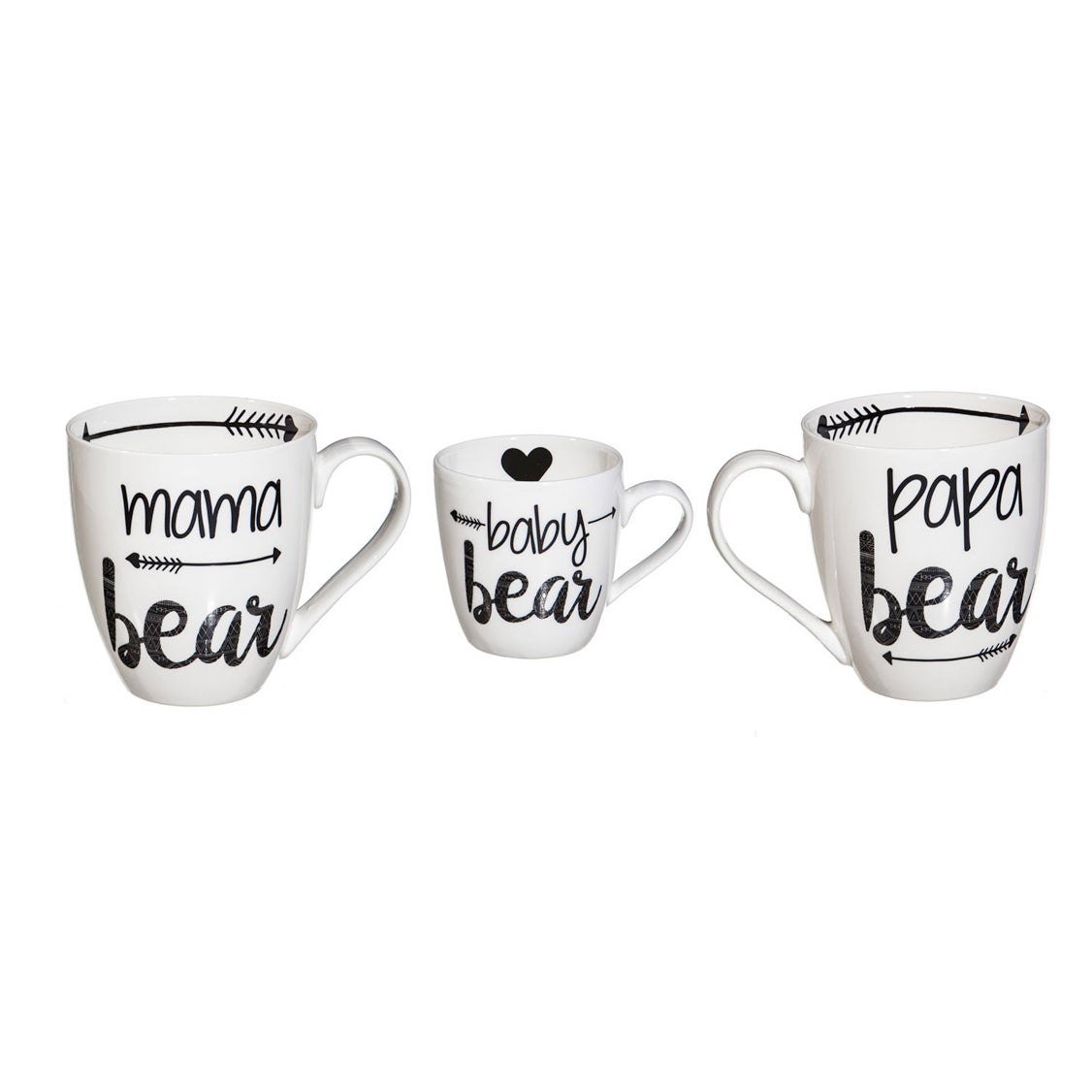 Cypress Home Ceramic Cup O' Java Cup Gift Set, Bear Family