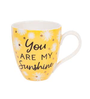 Mommy and Me Ceramic Cup Gift set, 17 OZ, You are my sunshine